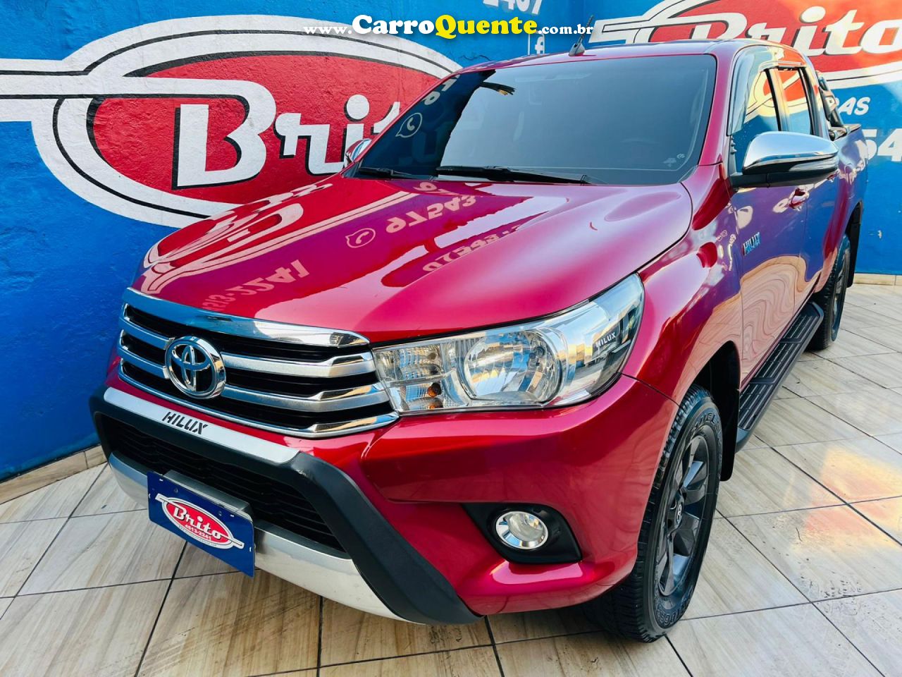TOYOTA   HILUX CD SRV 4X4 2.8 TDI DIESEL AUT.   VERMELHO 2016 2.8 DIESEL - Loja