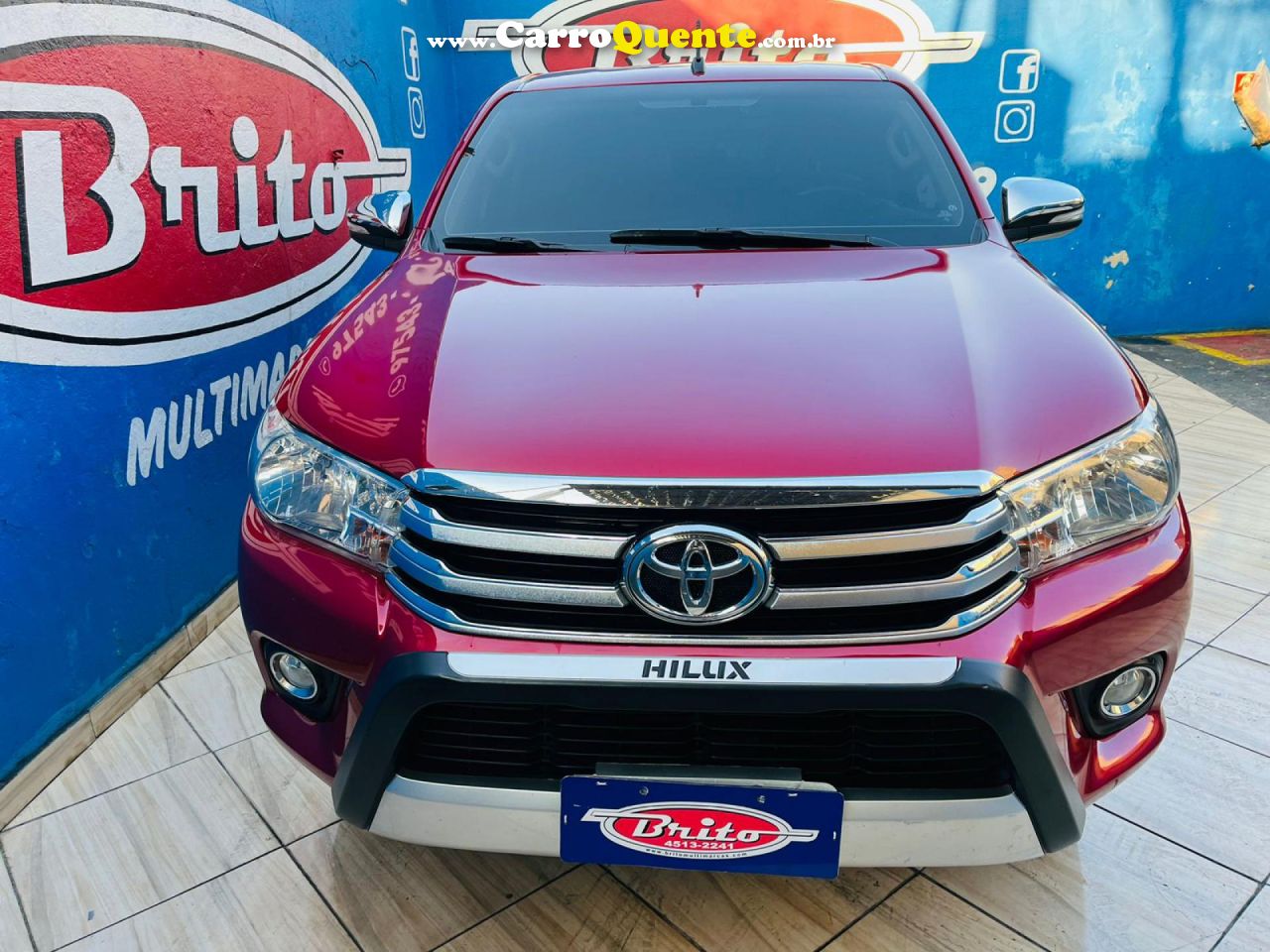 TOYOTA   HILUX CD SRV 4X4 2.8 TDI DIESEL AUT.   VERMELHO 2016 2.8 DIESEL - Loja
