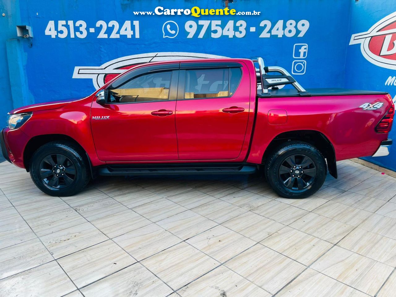 TOYOTA   HILUX CD SRV 4X4 2.8 TDI DIESEL AUT.   VERMELHO 2016 2.8 DIESEL - Loja
