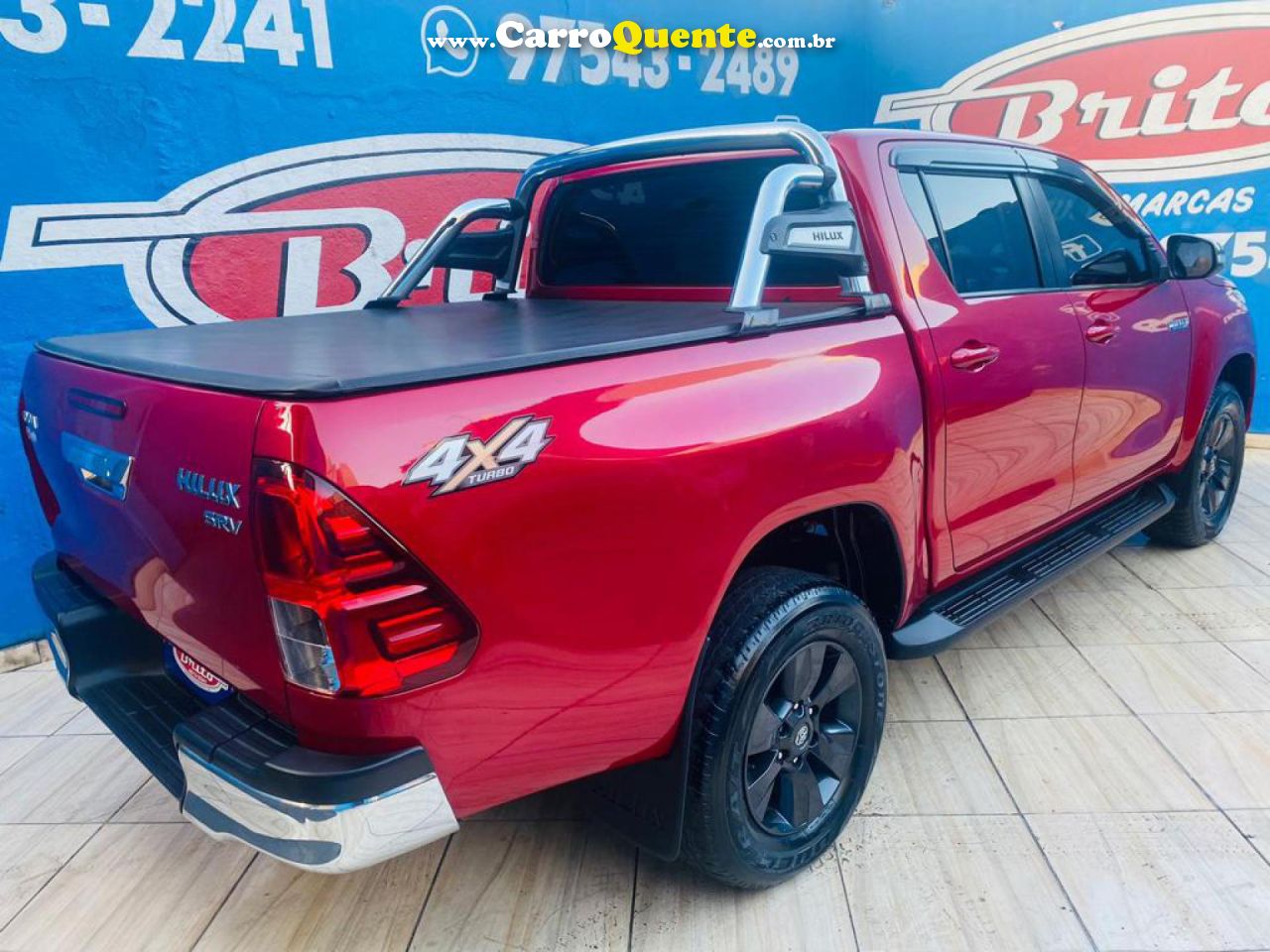 TOYOTA   HILUX CD SRV 4X4 2.8 TDI DIESEL AUT.   VERMELHO 2016 2.8 DIESEL - Loja