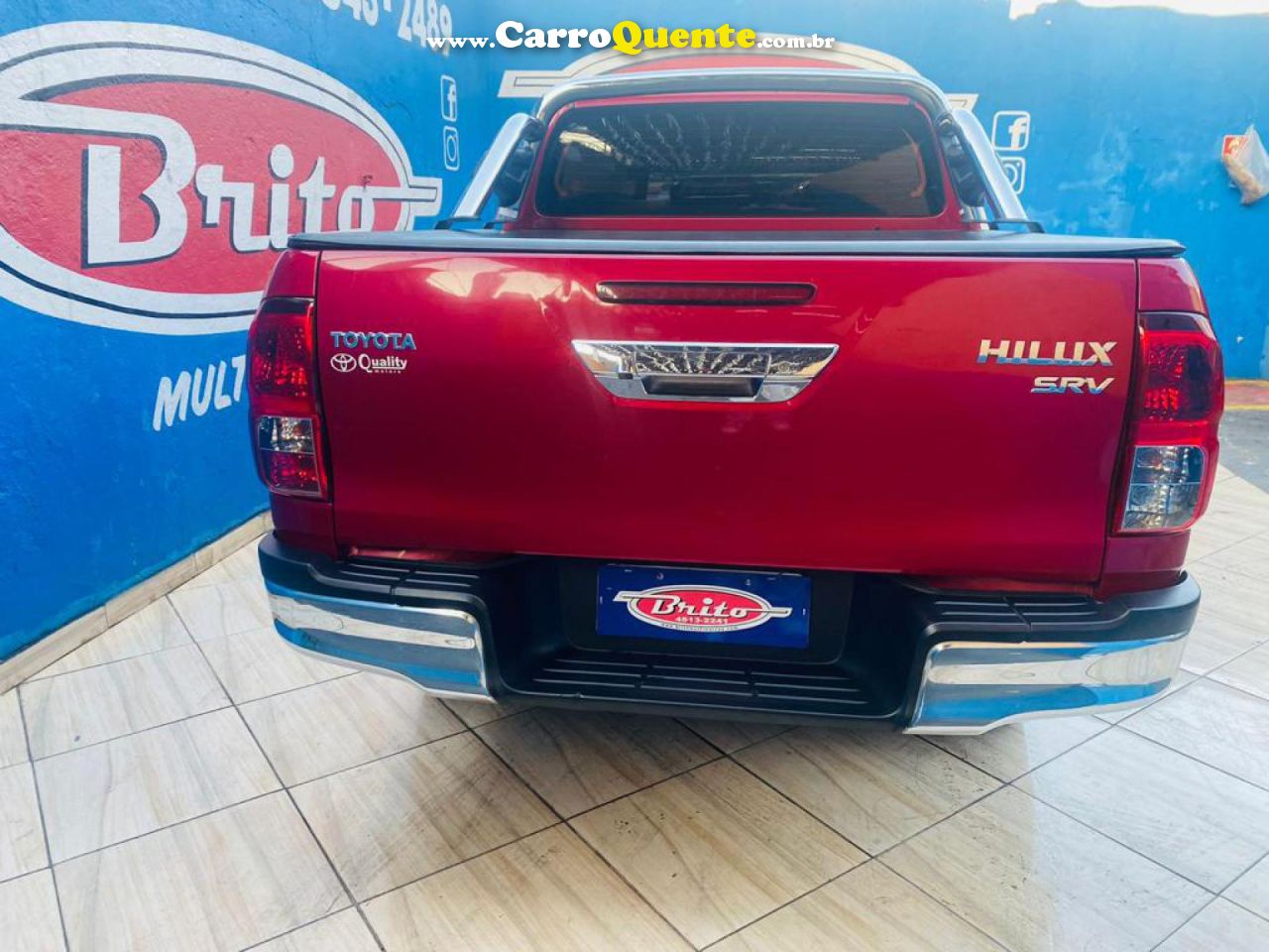TOYOTA   HILUX CD SRV 4X4 2.8 TDI DIESEL AUT.   VERMELHO 2016 2.8 DIESEL - Loja