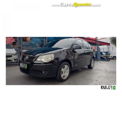 VOLKSWAGEN   POLO SEDAN 1.6 MI TOTAL FLEX 8V 4P   PRETO 2008 1.6 FLEX