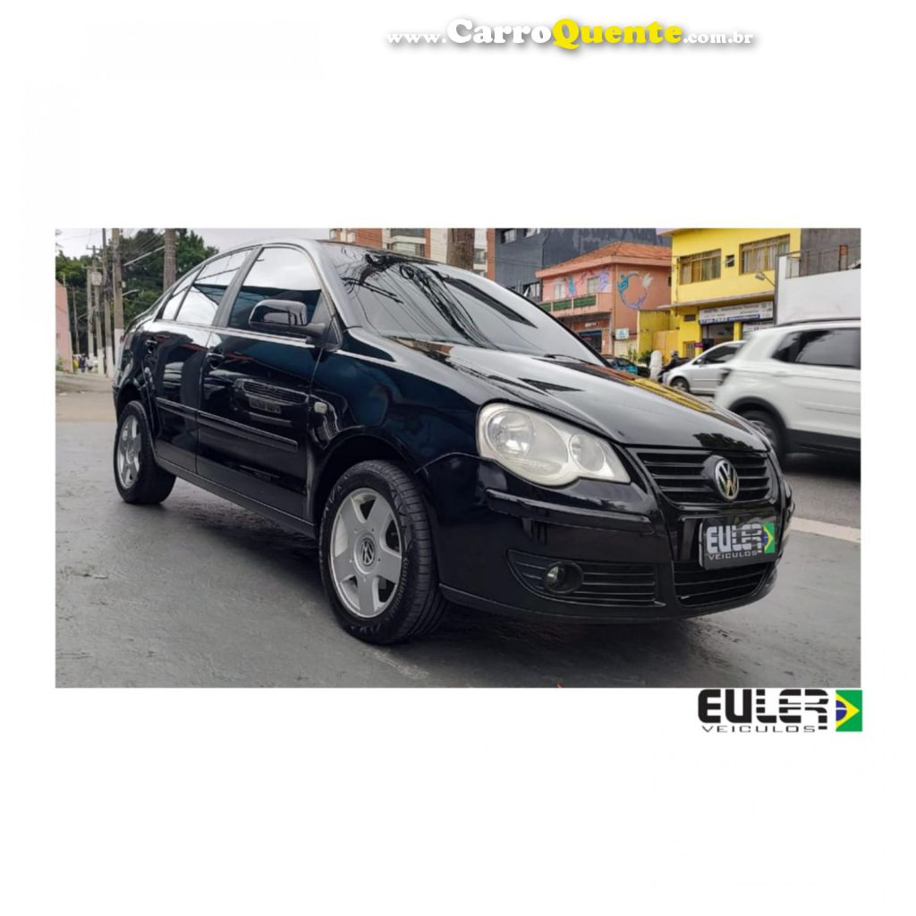 VOLKSWAGEN   POLO SEDAN 1.6 MI TOTAL FLEX 8V 4P   PRETO 2008 1.6 FLEX - Loja