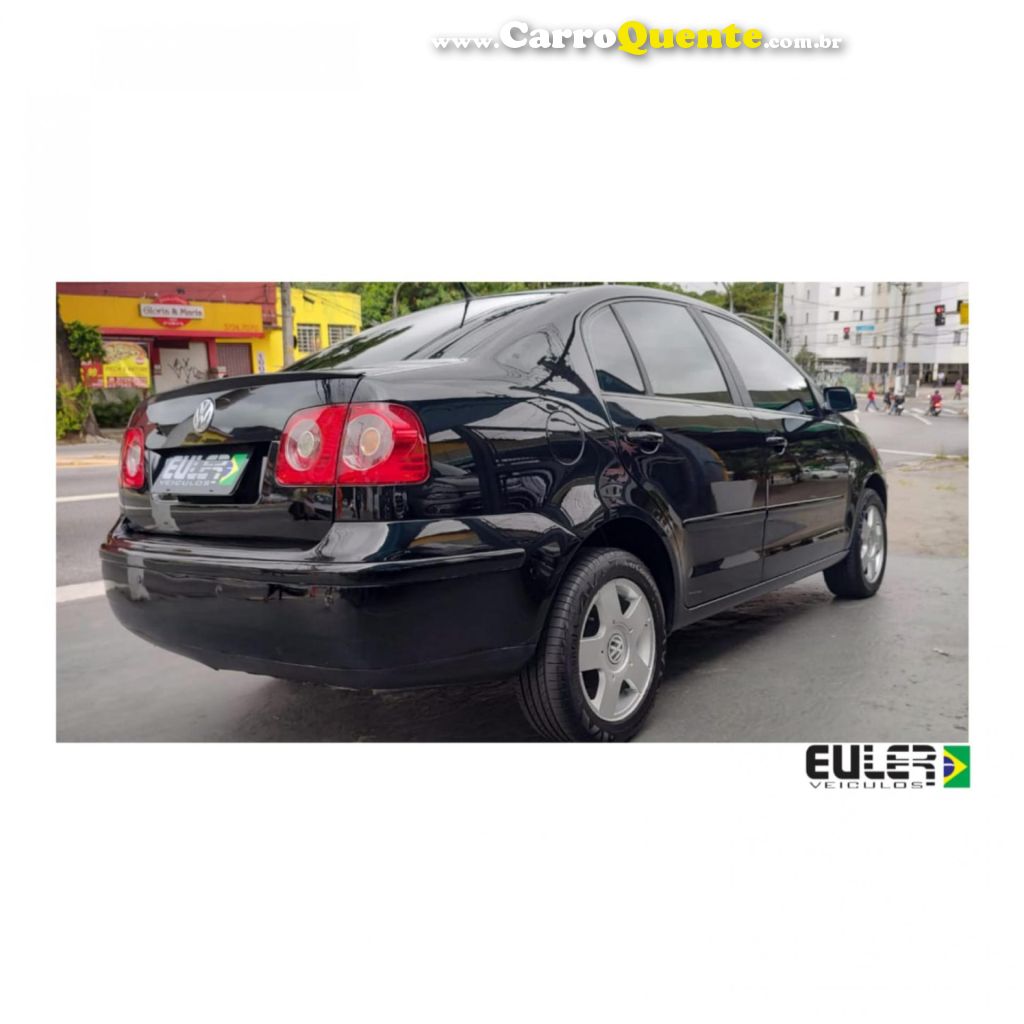 VOLKSWAGEN   POLO SEDAN 1.6 MI TOTAL FLEX 8V 4P   PRETO 2008 1.6 FLEX - Loja