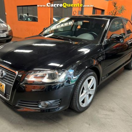 AUDI   A3 SPORT 2.0 16V TFSI S- TRONIC   PRETO 2010 2.0 GASOLINA