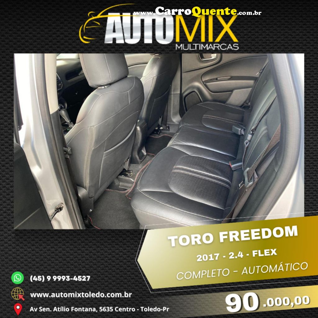 FIAT   TORO FREEDOM 2.4 16V FLEX AUT.   PRATA 2017 2.4 FLEX - Loja