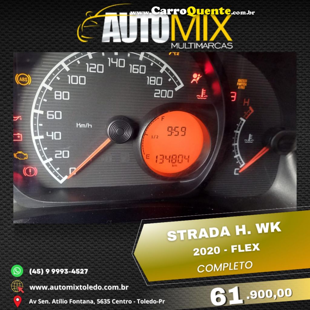 FIAT   STRADA WORKING HARD 1.4 FIRE FLEX 8V CS   BRANCO 2020 1.4 FLEX - Loja