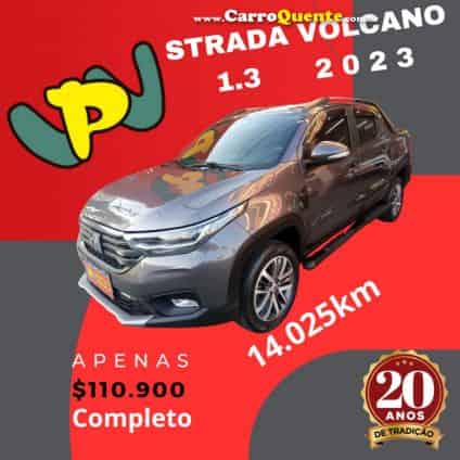 FIAT   STRADA VOLCANO 1.3 FLEX 8V CD   CINZA 2023 1.3 FLEX