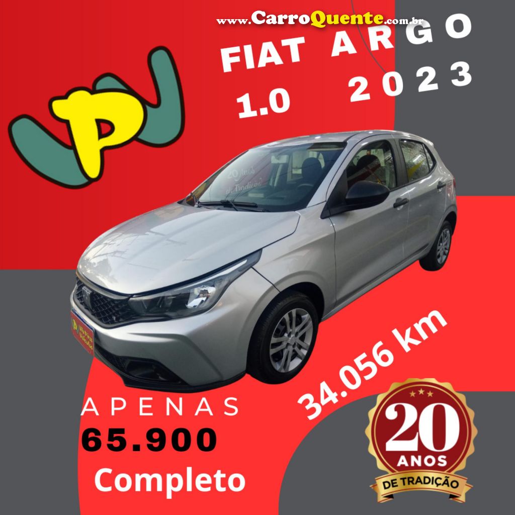 FIAT   ARGO 1.0 6V FLEX.   PRATA 2023 1.0 GASOLINA - Loja