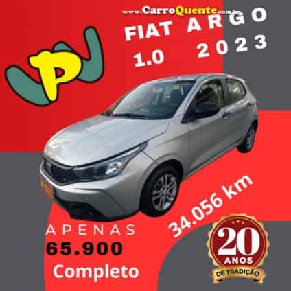 FIAT   ARGO 1.0 6V FLEX.   PRATA 2023 1.0 GASOLINA