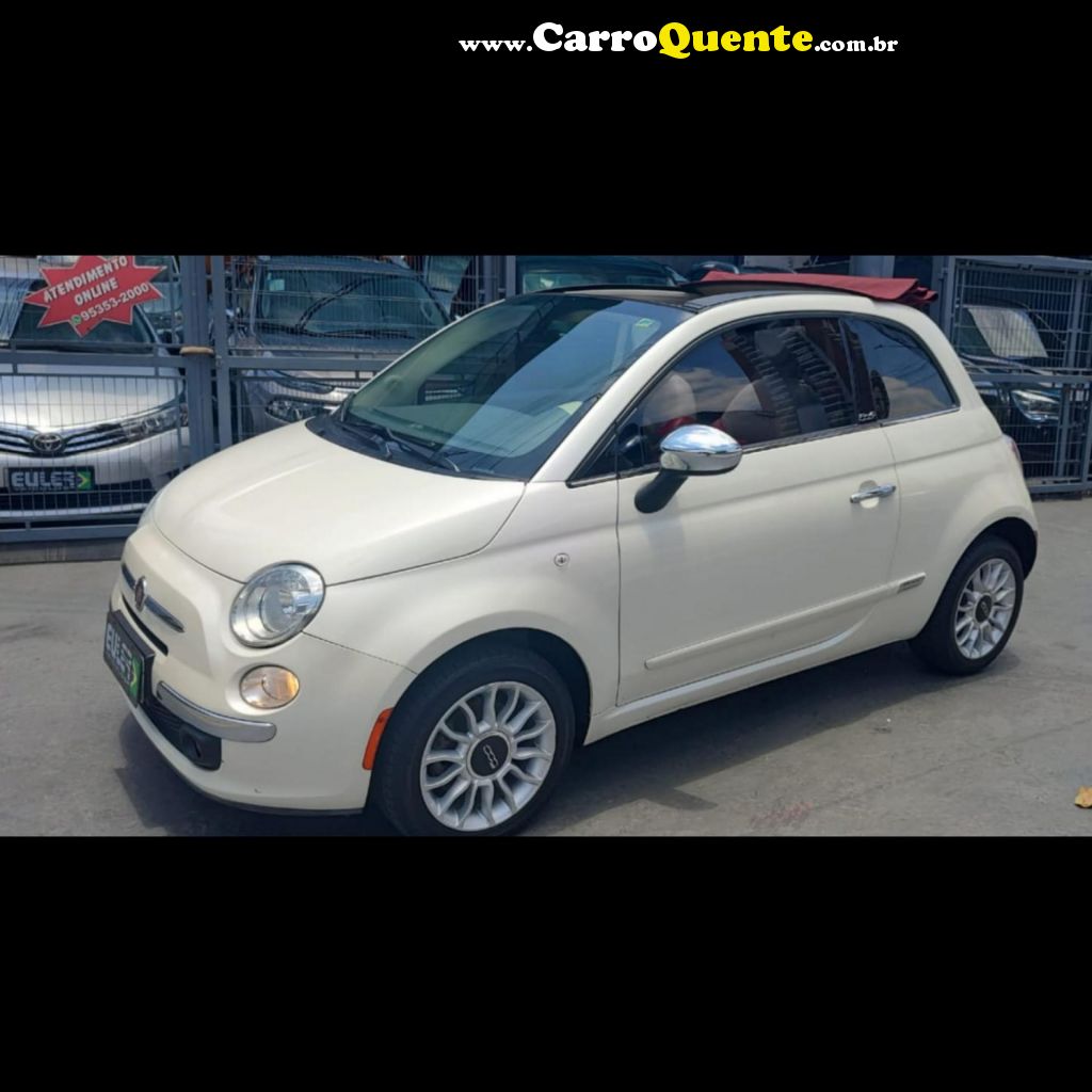 FIAT   500 CABRIO500 COUPE GUCCIFLEX 1.4 AUT.   BRANCO 2014 1.4 FLEX - Loja