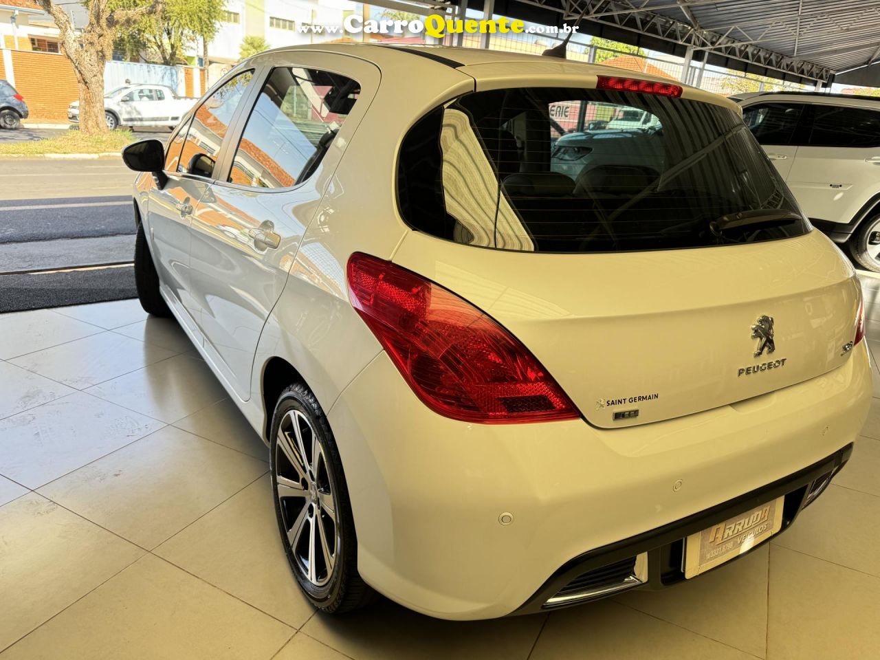 PEUGEOT   308 ROLAND GARROS 1.6 TURBO 16V 5P   BRANCO 2015 1.6 GASOLINA - Loja