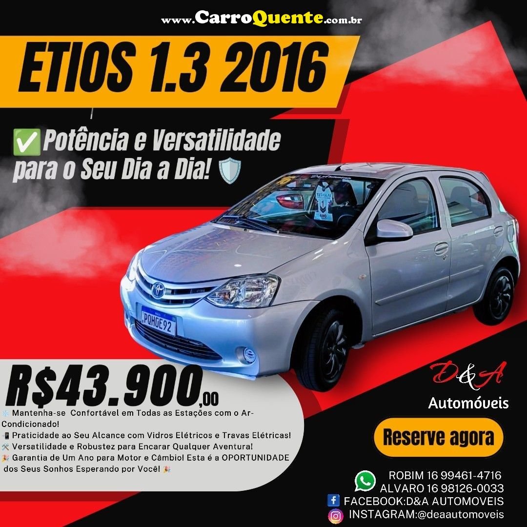 TOYOTA ETIOS 1.3 X 16V 2016 - Loja