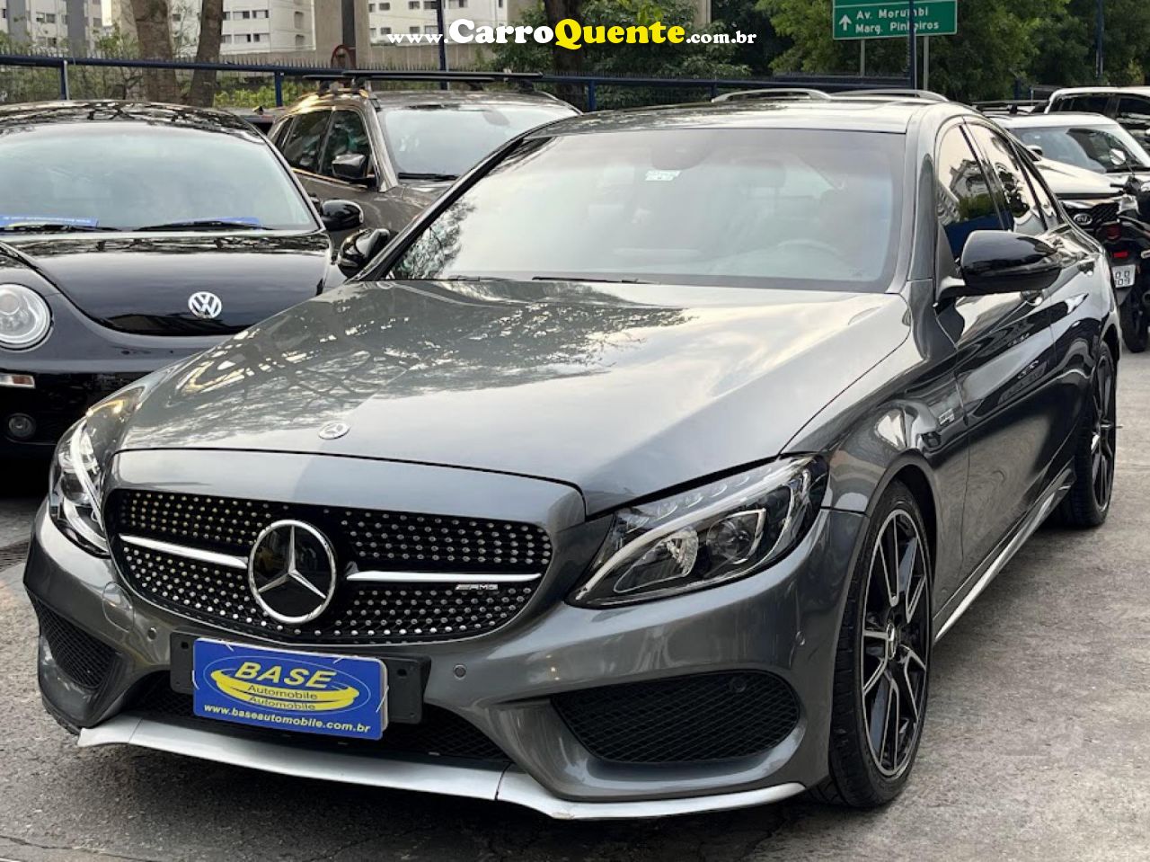 MERCEDES-BENZ   C-43 AMG 3.0 V6 BI-TURBO 367CV AUT   CINZA 2017 3.0 V6 T GASOLINA - Loja