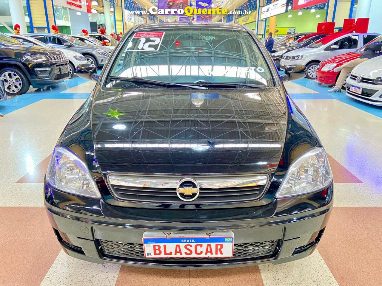 CHEVROLET   CORSA HAT. MAXX 1.4 8V ECONOFLEX 5P   PRETO 2012 1.4 GASOLINA - Loja