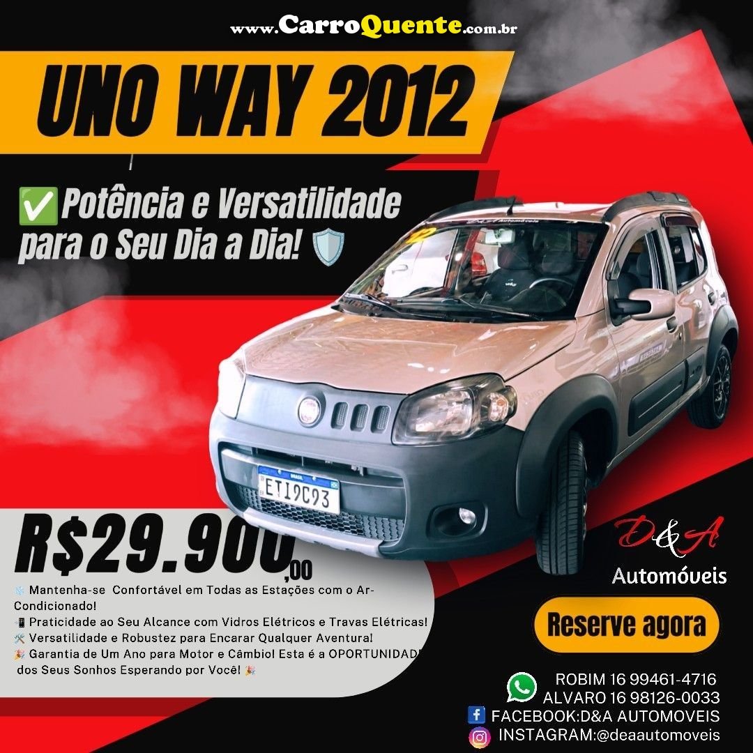 FIAT UNO 1.0 WAY 8V 2012 - Loja