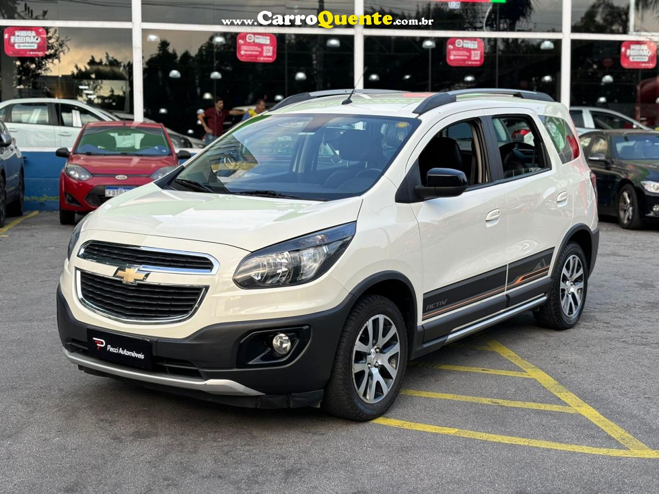 CHEVROLET   SPIN ACTIV 1.8 8V ECONO. FLEX 5P AUT.   BRANCO 2018 1.8 FLEX - Loja