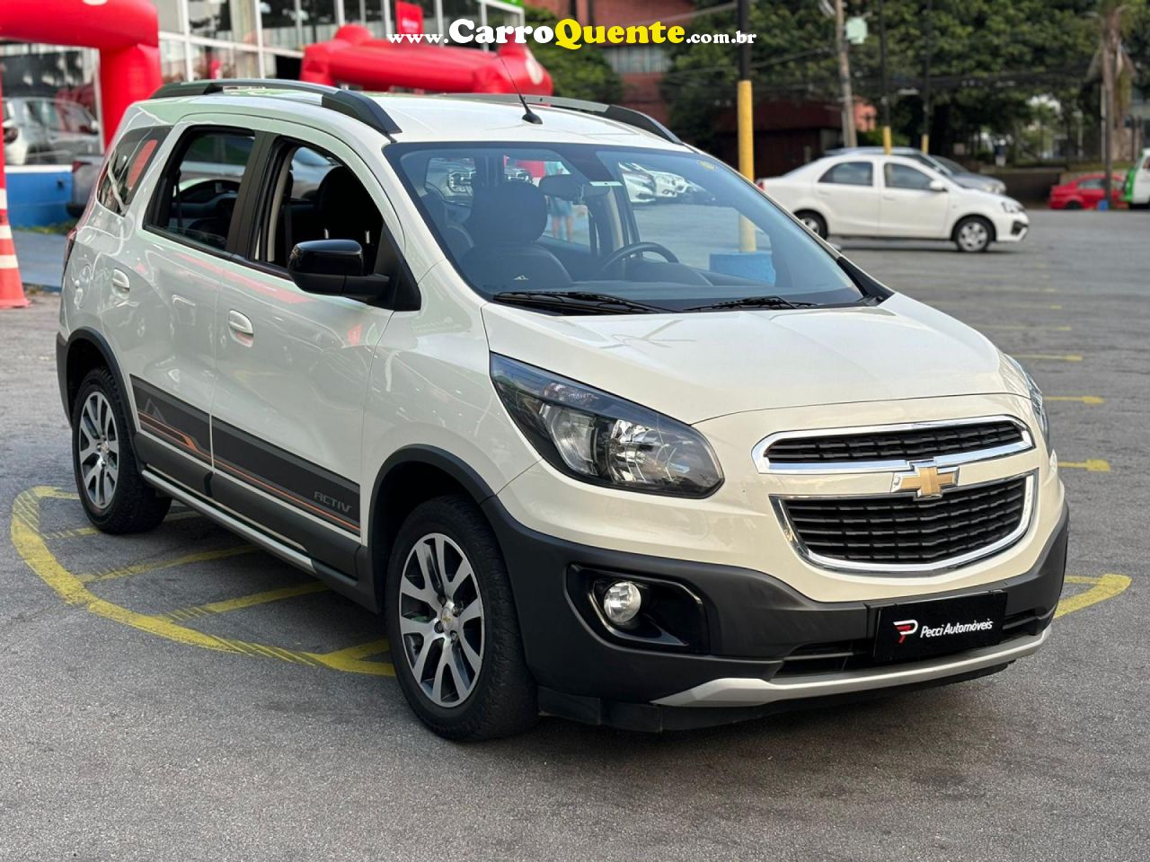 CHEVROLET   SPIN ACTIV 1.8 8V ECONO. FLEX 5P AUT.   BRANCO 2018 1.8 FLEX - Loja