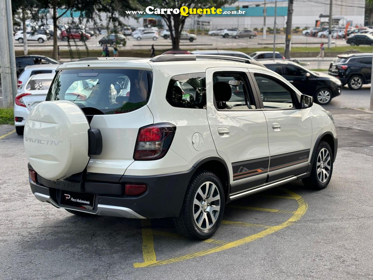 CHEVROLET   SPIN ACTIV 1.8 8V ECONO. FLEX 5P AUT.   BRANCO 2018 1.8 FLEX - Loja