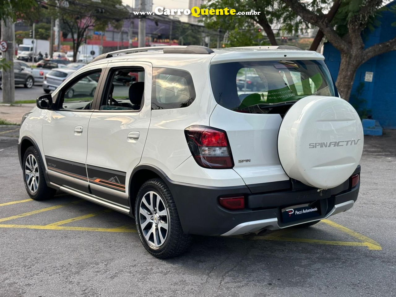 CHEVROLET   SPIN ACTIV 1.8 8V ECONO. FLEX 5P AUT.   BRANCO 2018 1.8 FLEX - Loja