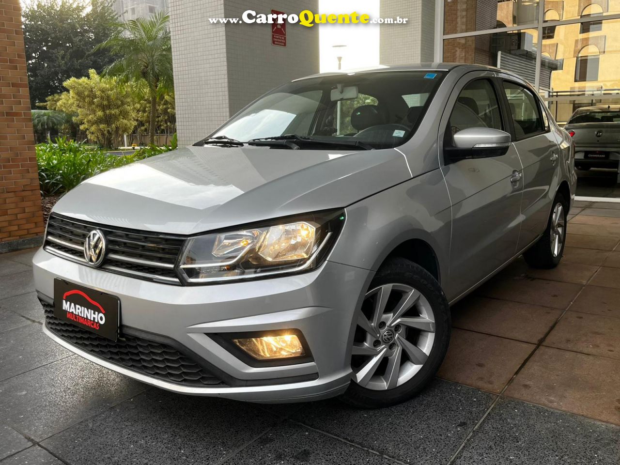 VOLKSWAGEN   VOYAGE AUTOMATICO 1.6 MSI FLEX TOP LINHA MULTIMIDIA RODAS PADDLE SHIFT   PRATA 2021 1.6 FLEX - Loja