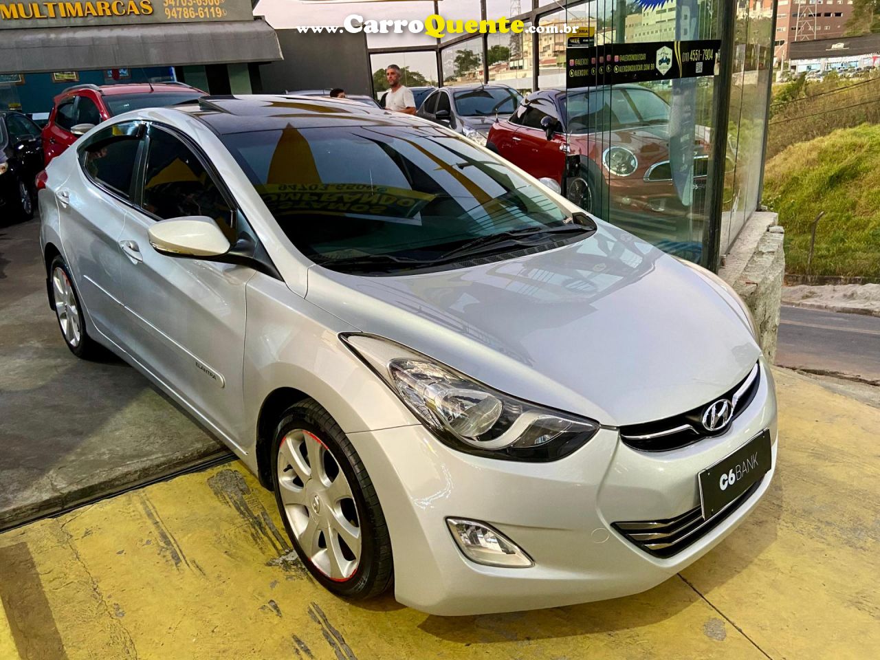 HYUNDAI   ELANTRA GLS 1.8 16V AUT.   PRATA 2012 1.8 GASOLINA - Loja