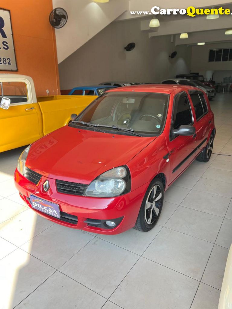 RENAULT   CLIO AUTHENTIQUE HI-FLEX 1.0 16V 5P   VERMELHO 2008 1.0 FLEX - Loja