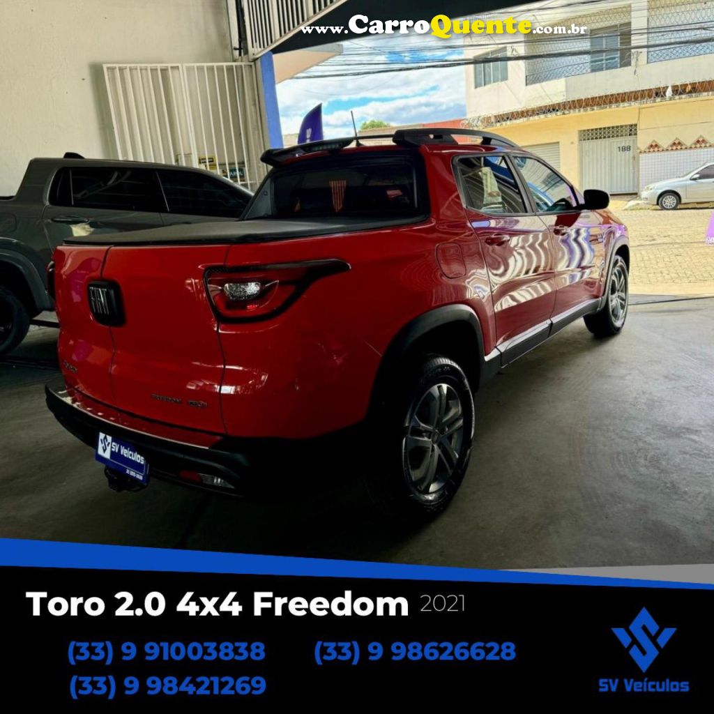 FIAT   TORO FREEDOM AT9D4   VERMELHO 2021 2.0 DIESEL - Loja