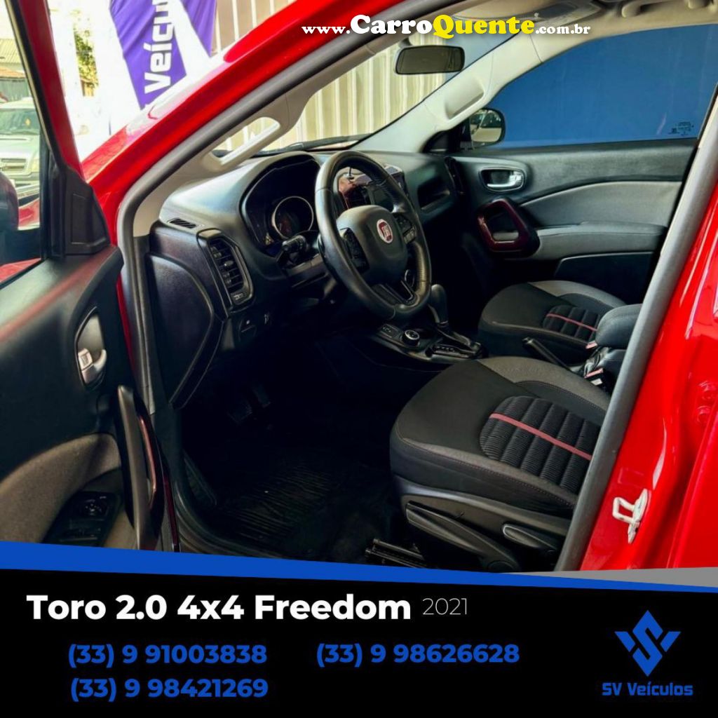 FIAT   TORO FREEDOM AT9D4   VERMELHO 2021 2.0 DIESEL - Loja