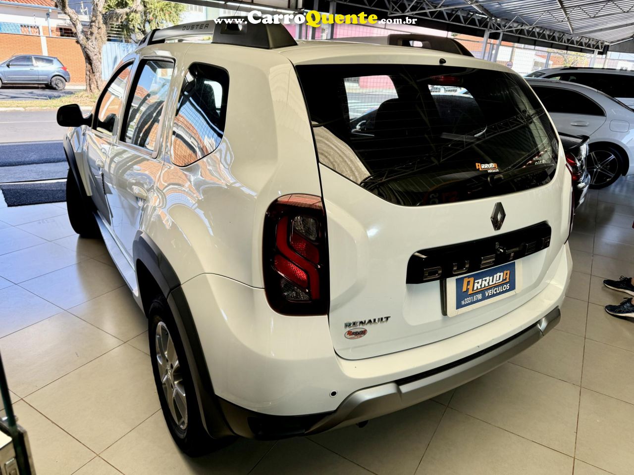 RENAULT   DUSTER DYNAMIQUE 1.6 FLEX 16V AUT.   BRANCO 2019 1.6 FLEX - Loja