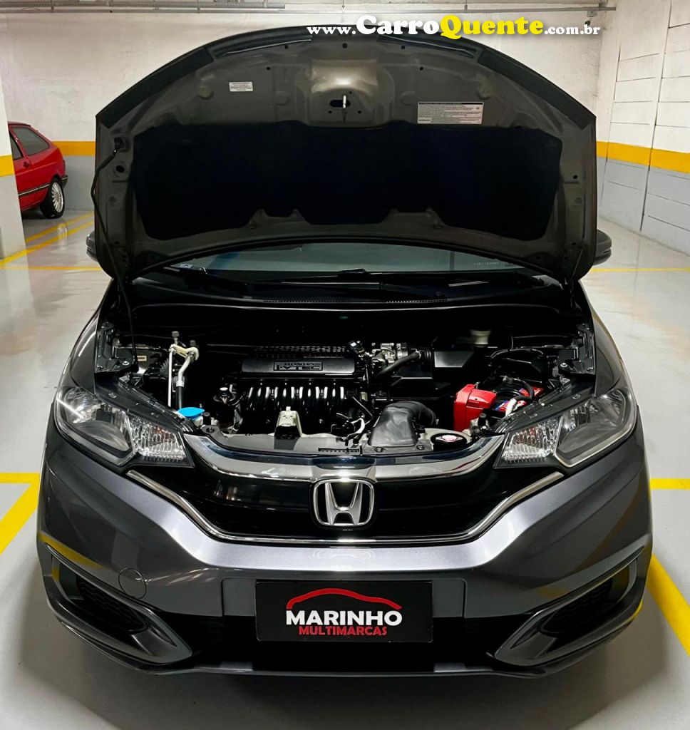 HONDA   FIT PERSONAL AUTOMATICO CVT FLEX COMPLETO UNICA DONA 4 PNEUS NOVOS   CINZA 2018 1.5 FLEX - Loja