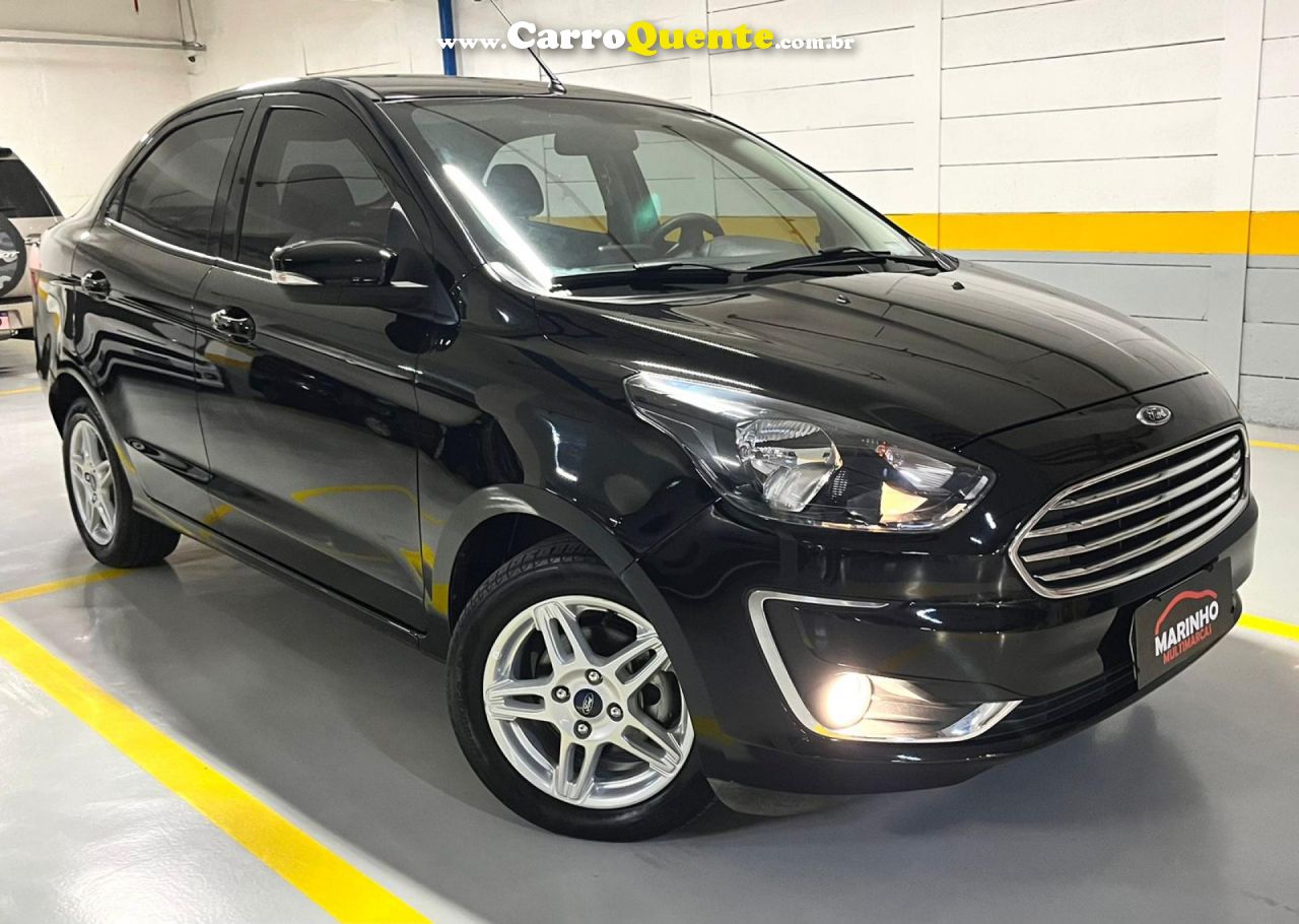 FORD   KA SEDAN SEL AUTOMATICO FLEX TOP DE LINHA MULTIMIDIA RODAS BAIXA KM OTIMO ESTADO   PRETO 2020 1.5 FLEX - Loja