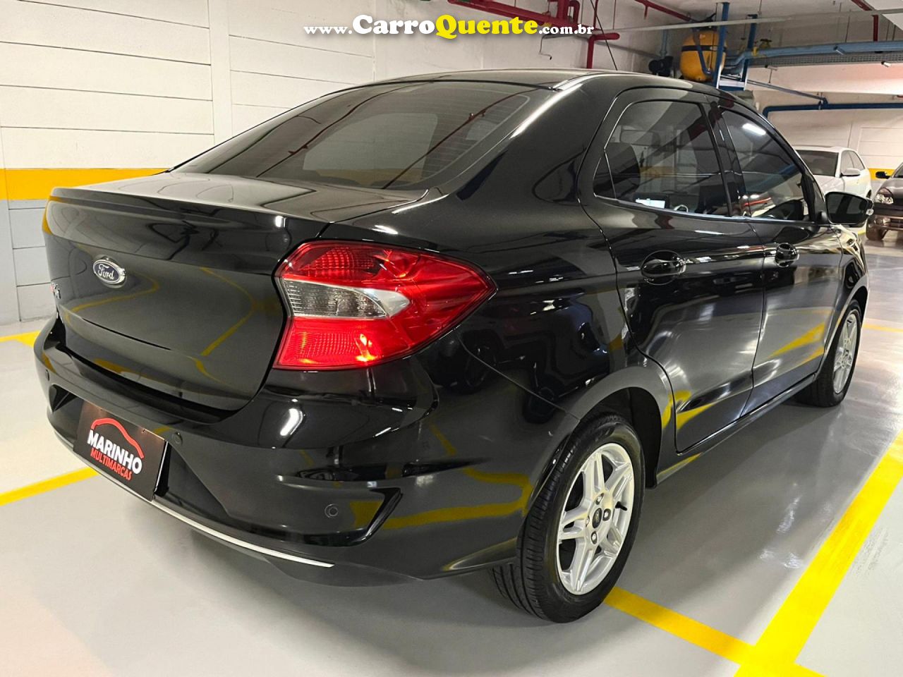 FORD   KA SEDAN SEL AUTOMATICO FLEX TOP DE LINHA MULTIMIDIA RODAS BAIXA KM OTIMO ESTADO   PRETO 2020 1.5 FLEX - Loja