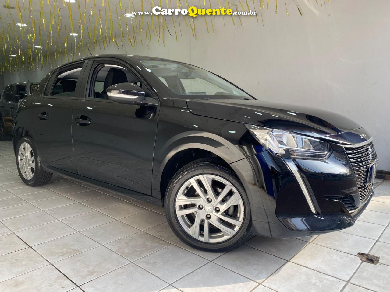 PEUGEOT   208 ACTIVE 1.6 FLEX 16V 5P AUT.   PRETO 2021 1.6 FLEX - Loja