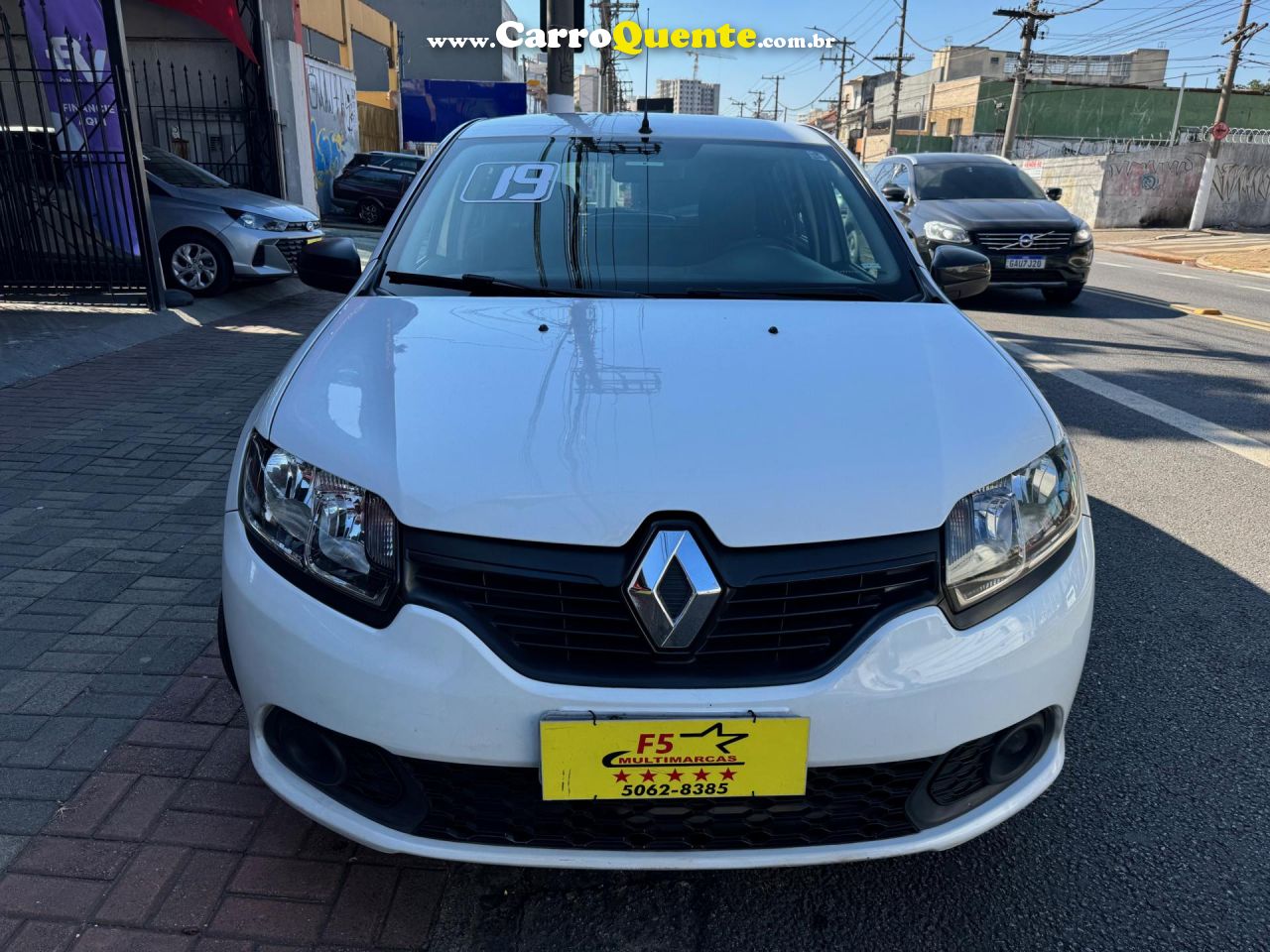 RENAULT   SANDERO AUTHENTIQUE FLEX 1.0 12V 5P   BRANCO 2019 1.0 FLEX - Loja