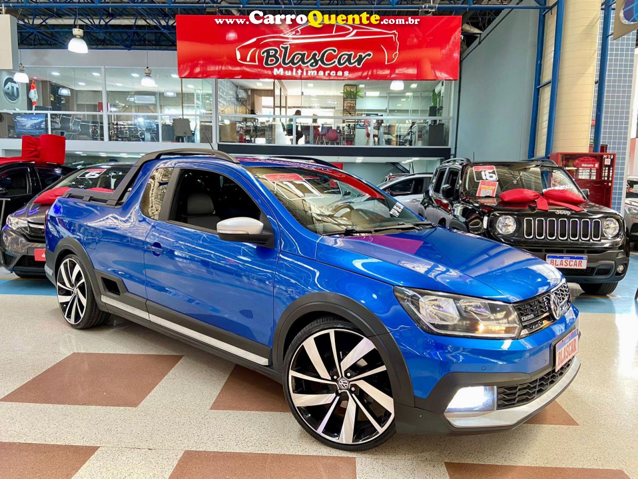 VOLKSWAGEN   SAVEIRO CROSS 1.6 T. FLEX 16V CE   AZUL 2017 1.6 FLEX - Loja