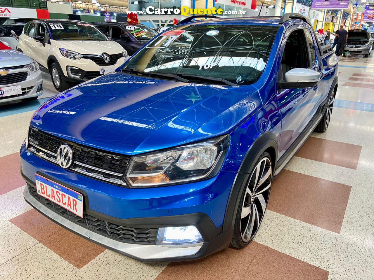 VOLKSWAGEN   SAVEIRO CROSS 1.6 T. FLEX 16V CE   AZUL 2017 1.6 FLEX - Loja