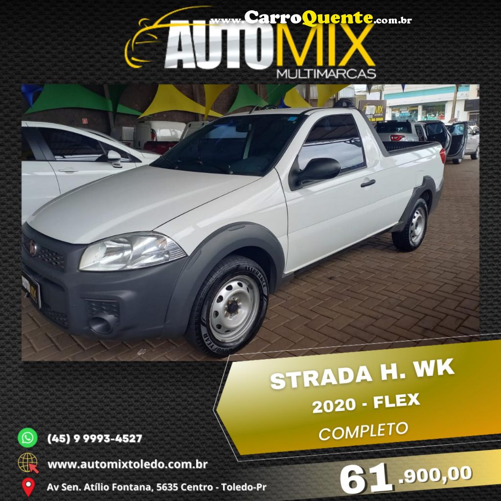 FIAT   STRADA WORKING HARD 1.4 FIRE FLEX 8V CS   BRANCO 2020 1.4 FLEX - Loja