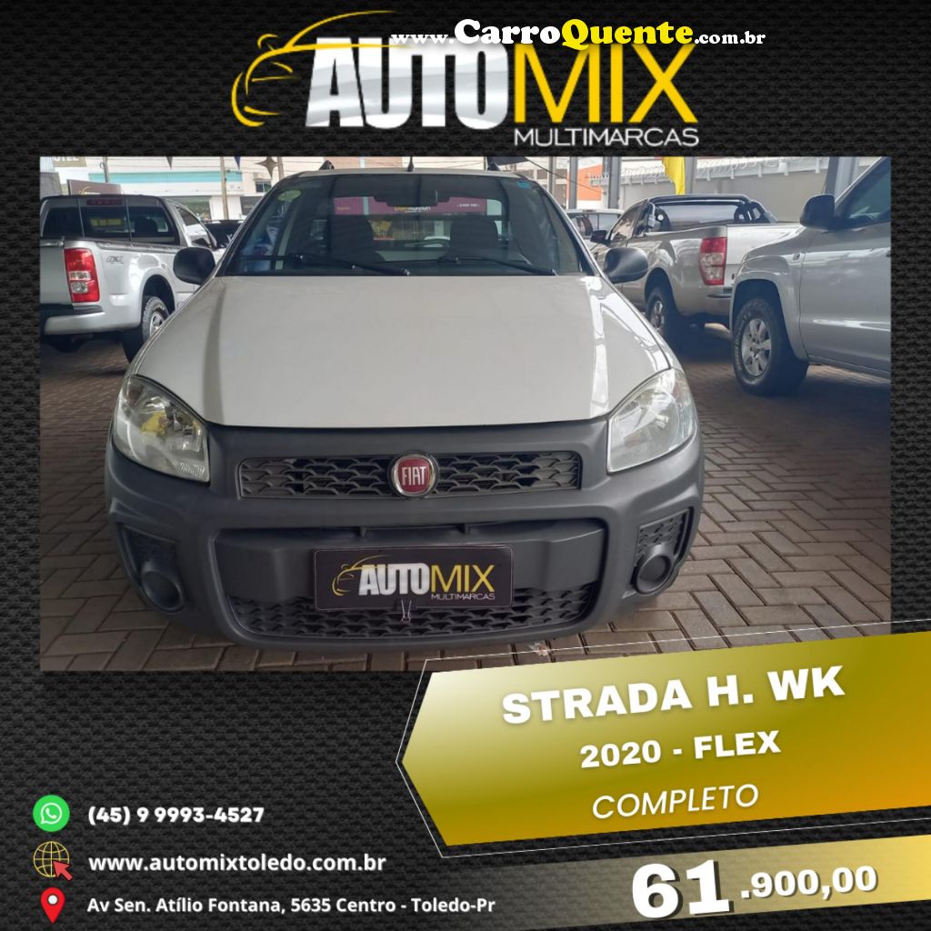 FIAT   STRADA WORKING HARD 1.4 FIRE FLEX 8V CS   BRANCO 2020 1.4 FLEX - Loja