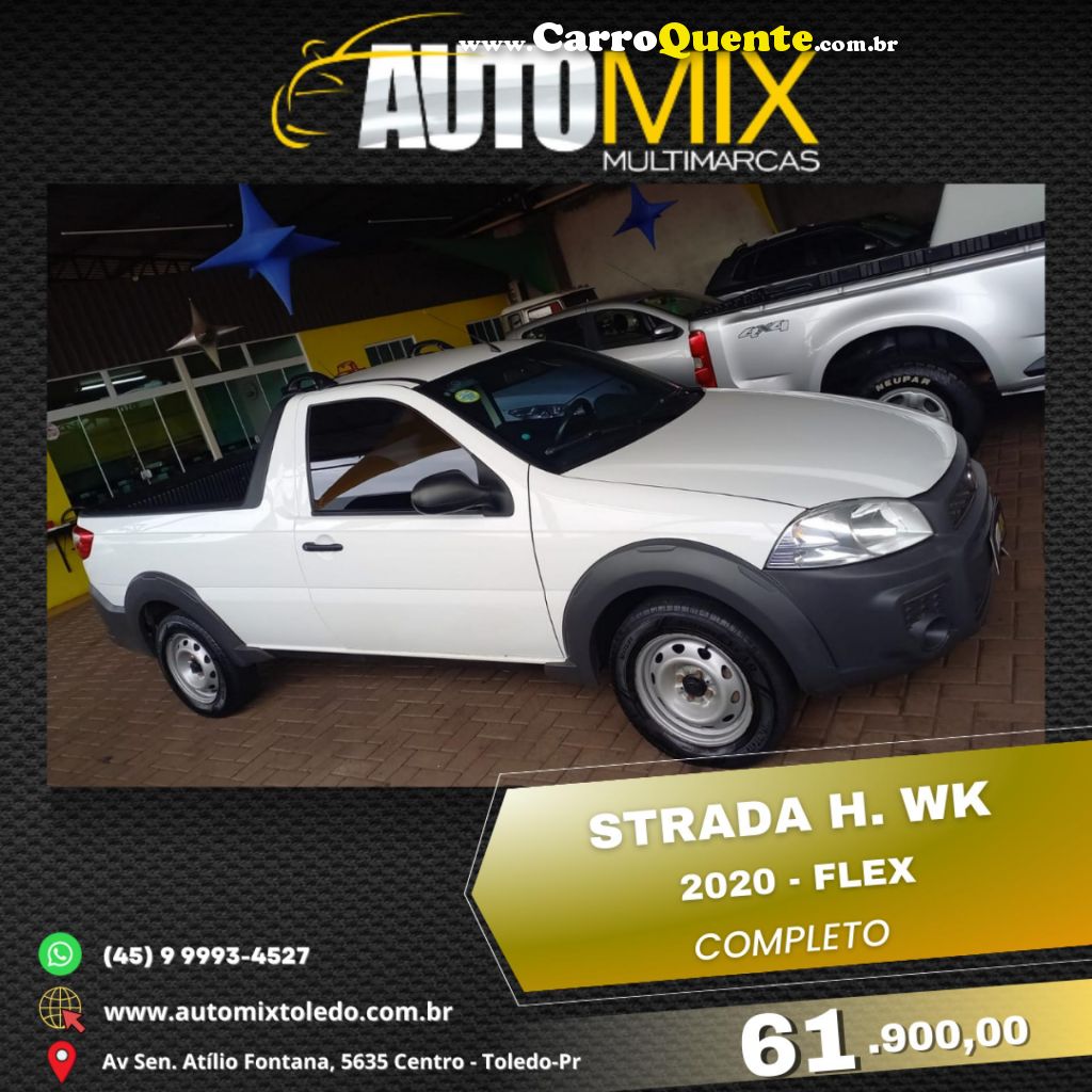 FIAT   STRADA WORKING HARD 1.4 FIRE FLEX 8V CS   BRANCO 2020 1.4 FLEX - Loja