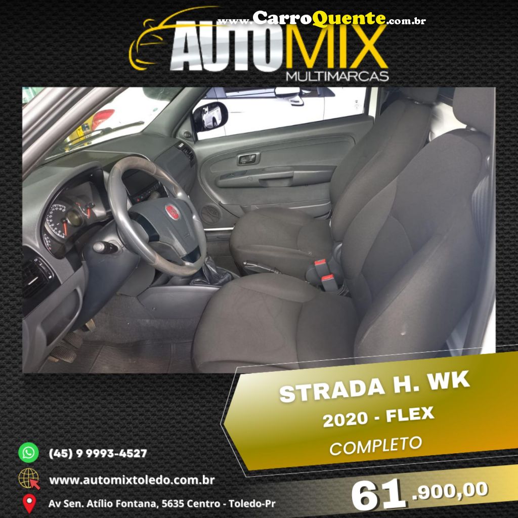 FIAT   STRADA WORKING HARD 1.4 FIRE FLEX 8V CS   BRANCO 2020 1.4 FLEX - Loja