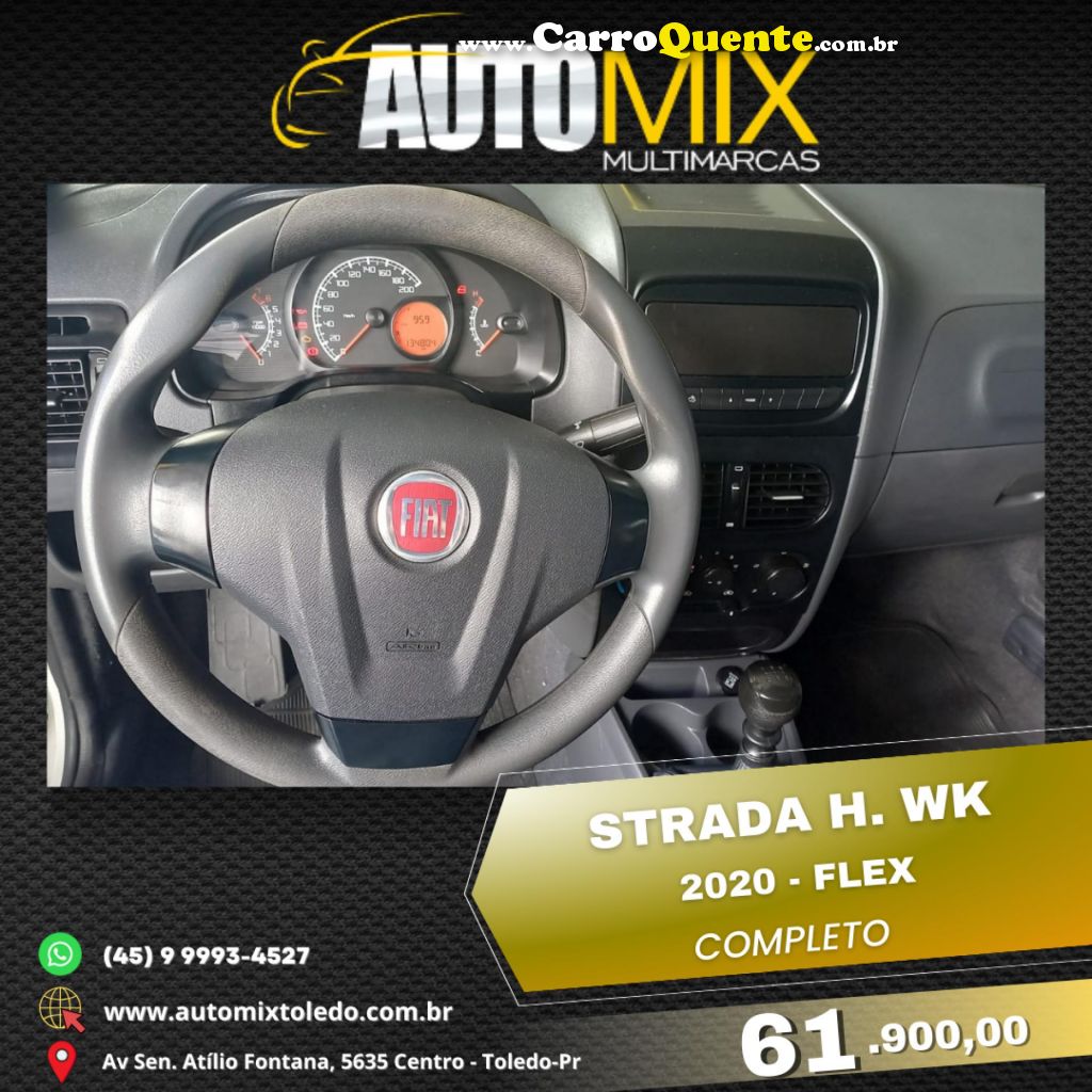 FIAT   STRADA WORKING HARD 1.4 FIRE FLEX 8V CS   BRANCO 2020 1.4 FLEX - Loja