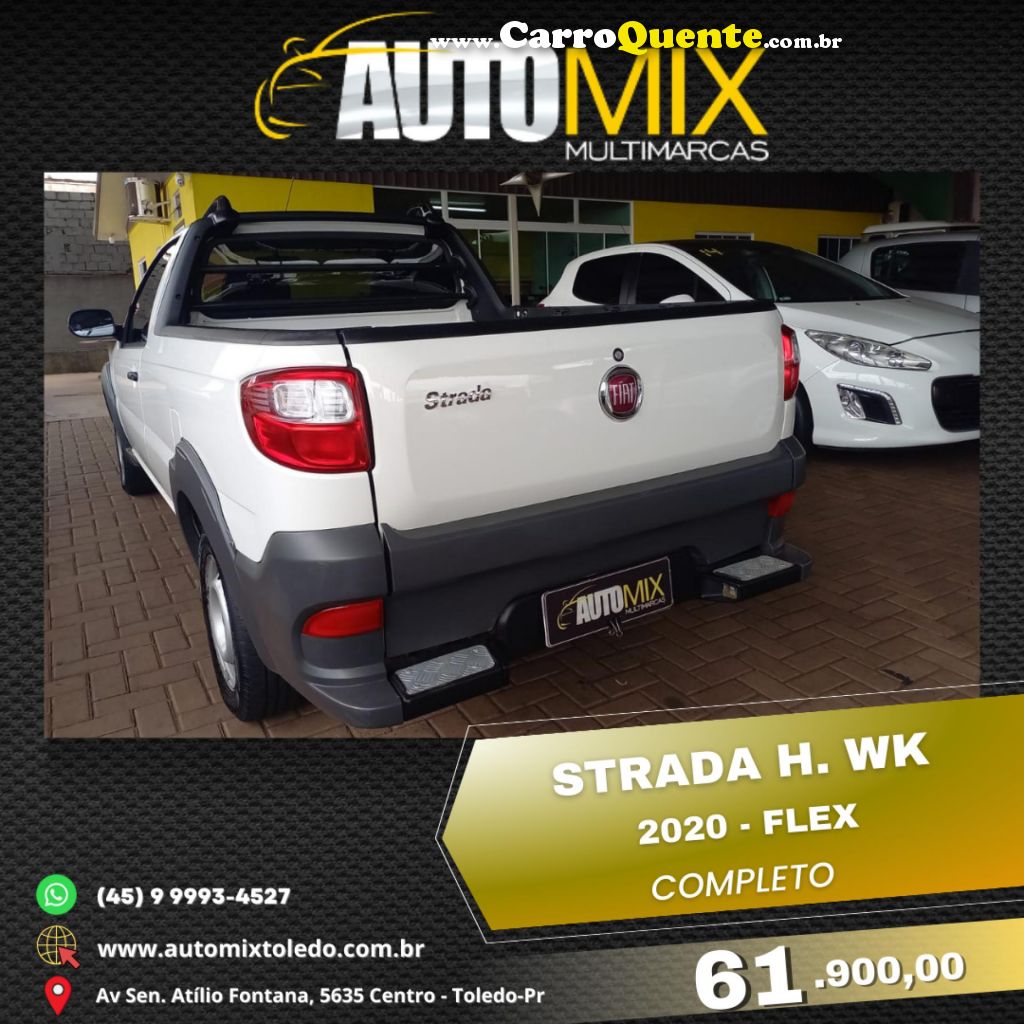 FIAT   STRADA WORKING HARD 1.4 FIRE FLEX 8V CS   BRANCO 2020 1.4 FLEX - Loja