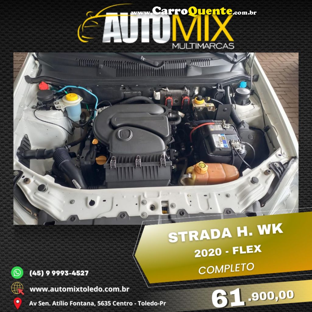 FIAT   STRADA WORKING HARD 1.4 FIRE FLEX 8V CS   BRANCO 2020 1.4 FLEX - Loja