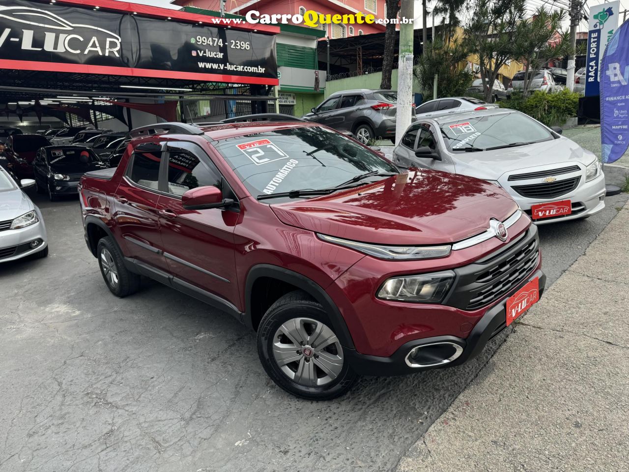 FIAT   TORO FREEDOM 1.8 16V FLEX AUT.   VERMELHO 2021 1.8 FLEX - Loja