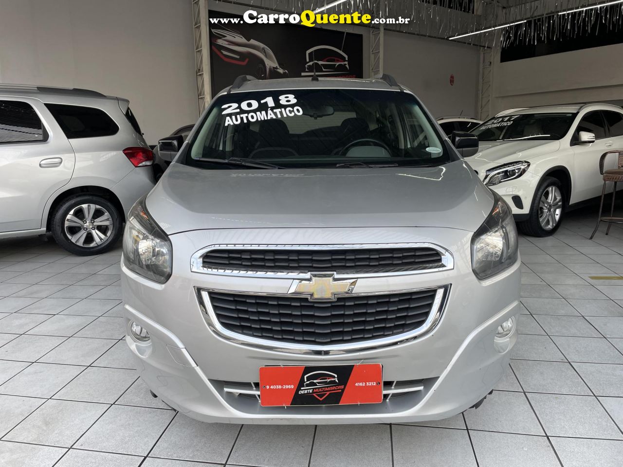 CHEVROLET   SPIN ADVANTAGE 1.8 8V ECONO.FLEX 5P AUT.   PRATA 2018 1.8 FLEX - Loja