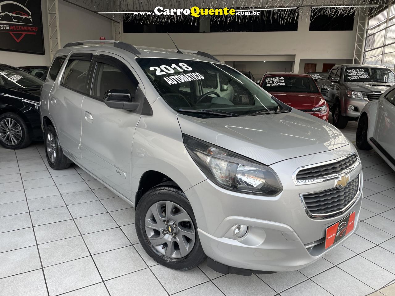 CHEVROLET   SPIN ADVANTAGE 1.8 8V ECONO.FLEX 5P AUT.   PRATA 2018 1.8 FLEX - Loja