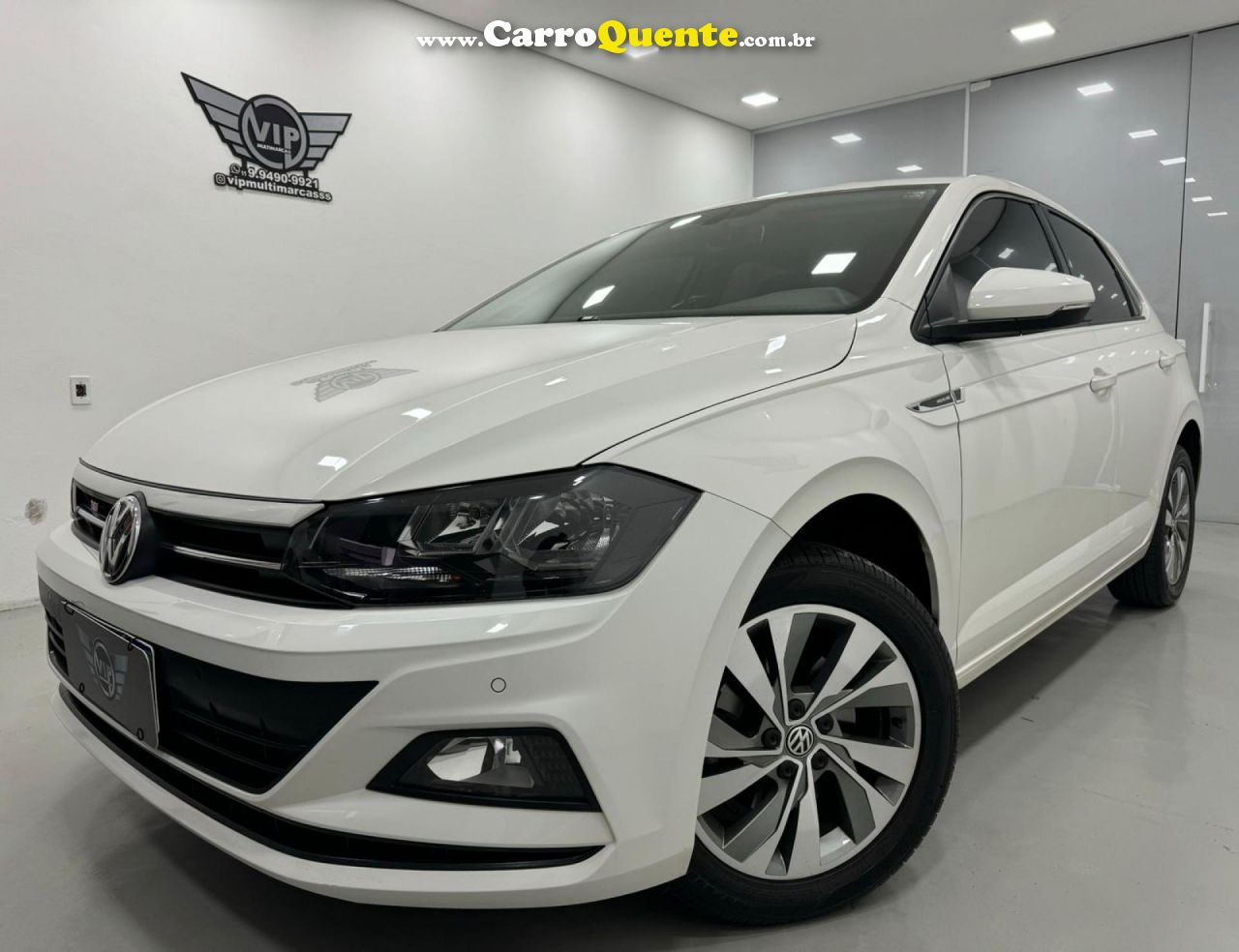 VOLKSWAGEN   POLO 1.6 MSI TOTAL FLEX 16V 5P AUT.   BRANCO 2019 1.6 FLEX - Loja