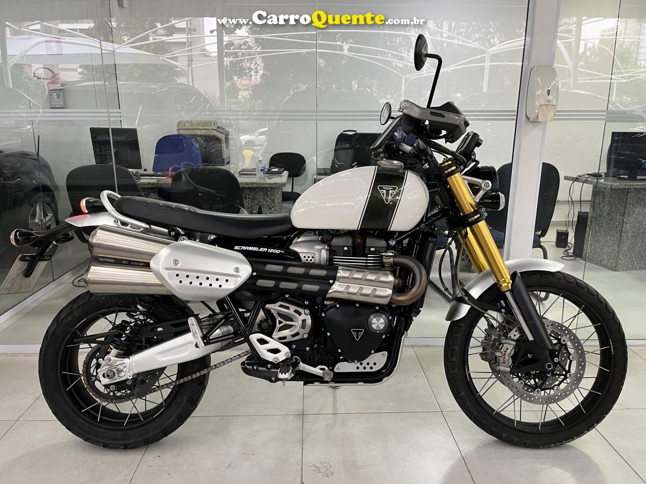 TRIUMPH   SCRAMBLER 1200 XE   BRANCO 2020 1200CC GASOLINA - Loja