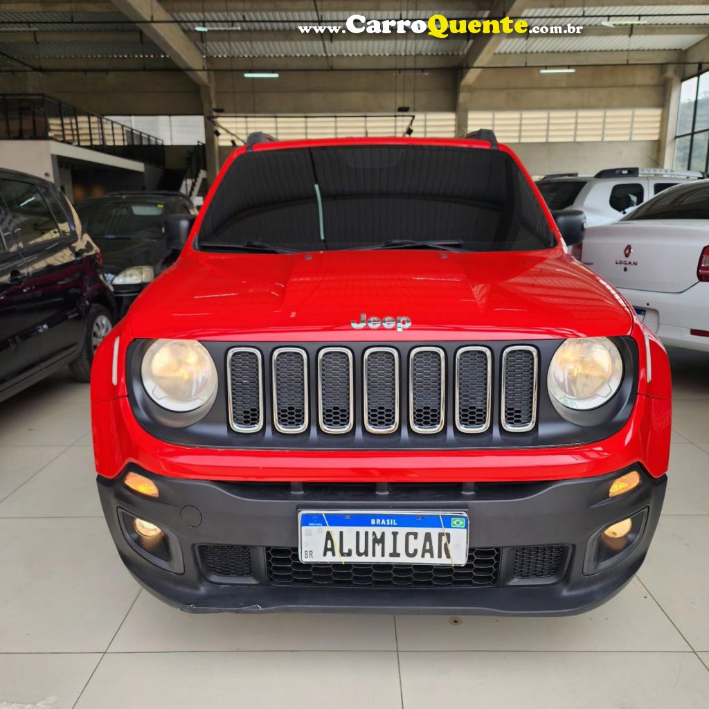 JEEP   RENEGADE SPORT 1.8 4X2 FLEX 16V AUT.   VERMELHO 2016 1.8 FLEX - Loja